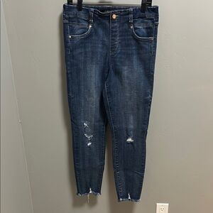Liverpool Jeans Company The Ankle Skinny Pull on Dark Blue Jeans size 12/31